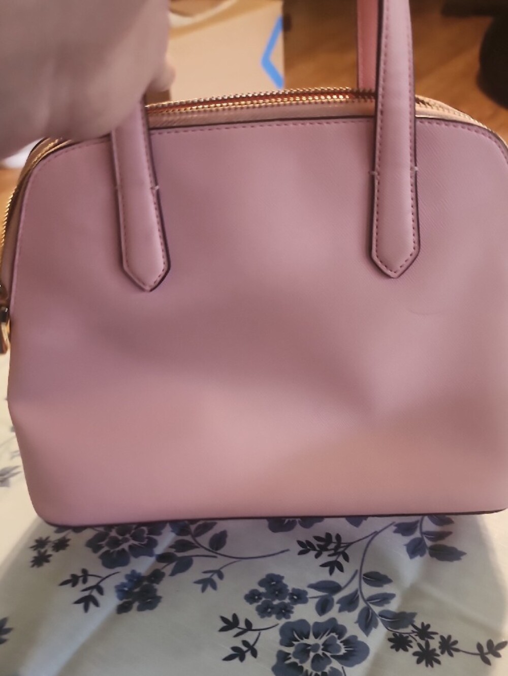 kate spade pink dome satchel with gold-tone logo - Picture 5 of 7